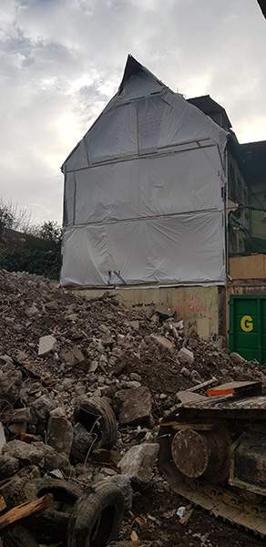 Travaux de bâchage pignons Bretagne