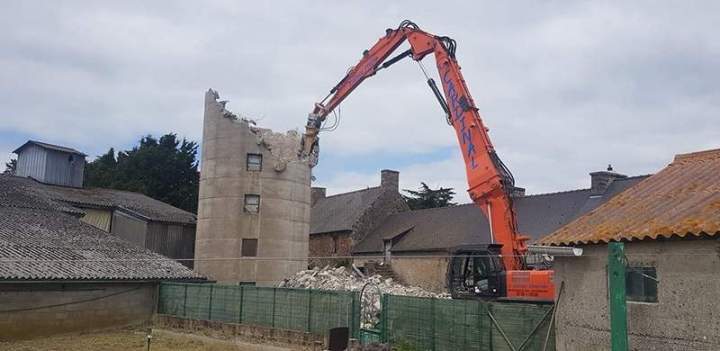 Démolition d'un silo Bretagne
