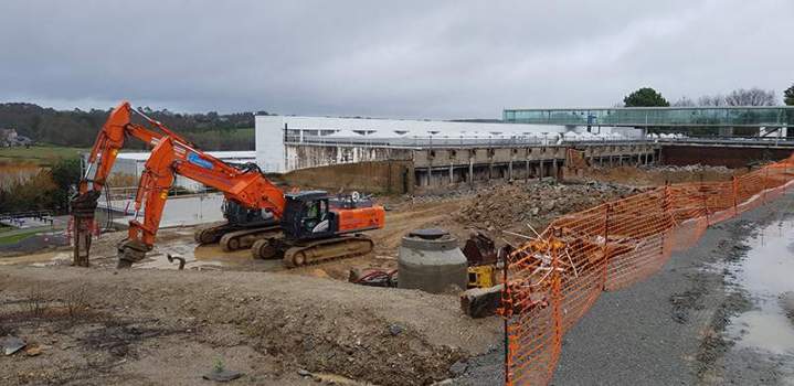 Travaux de démolition sur site industriel Bretagne